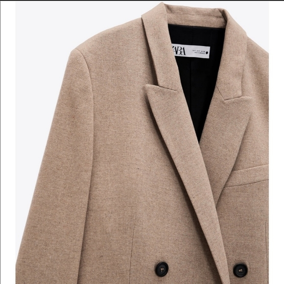 BNWOT Zara Wool Blend Blazer - Picture 3 of 6